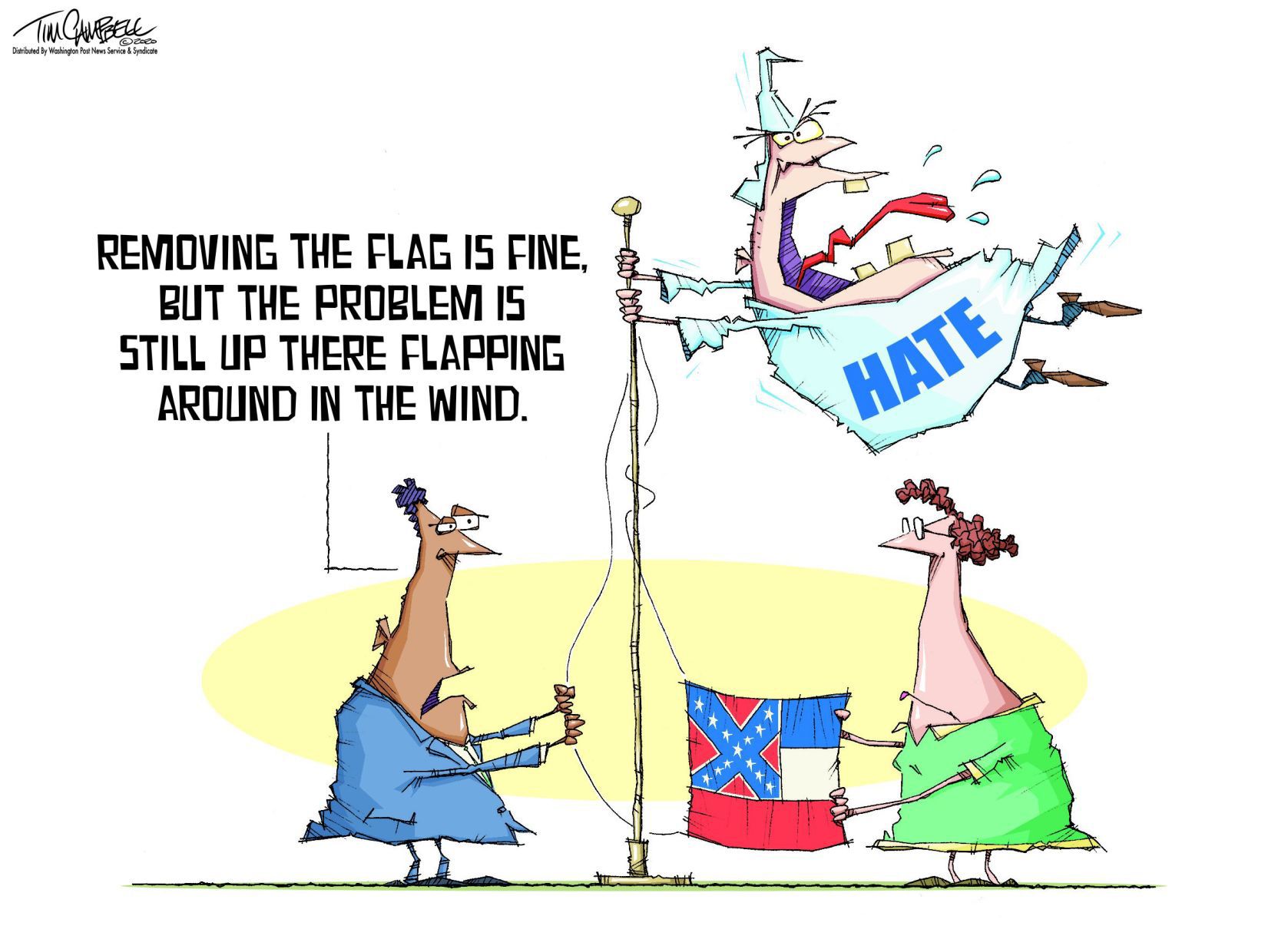 Tim Campbell cartoon